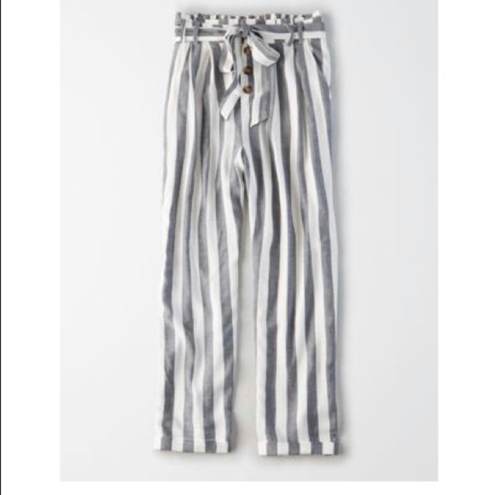 AE High-waisted paper bag tapered pant